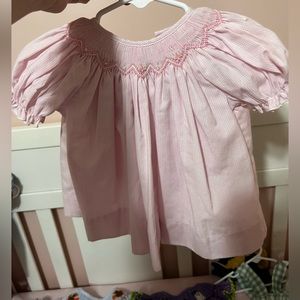Pink Beaded Smocked Outfit